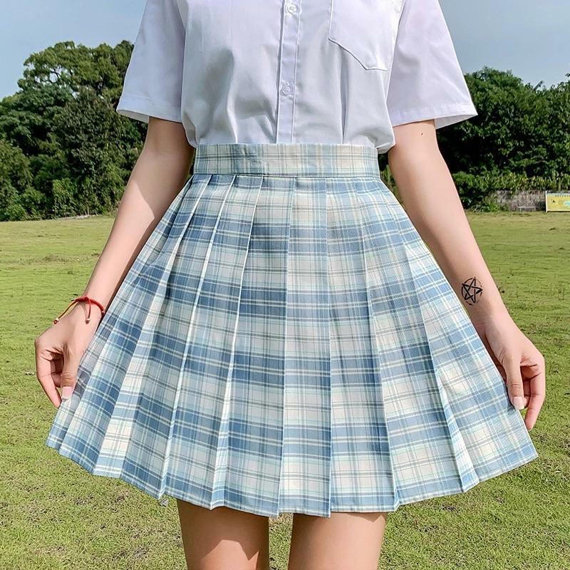 Preppa Pleated Kawaii Skirt - Y2K Summer, 90s Grunge, Retro, Pastel Goth, Y2K Party