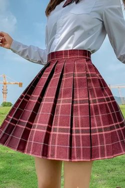 Preppa Pleated Kawaii Skirt - Y2K Summer, 90s Grunge, Retro, Pastel Goth, Y2K Party