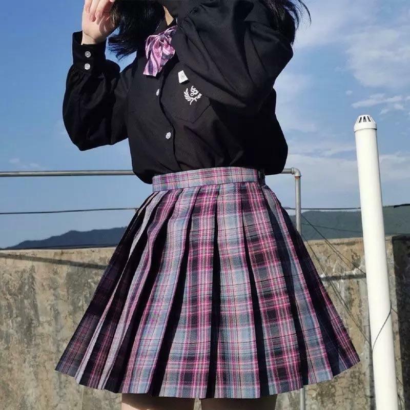 Preppa Pleated Kawaii Skirt - Y2K Summer, 90s Grunge, Retro, Pastel Goth, Y2K Party