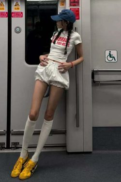 Prestyn Casual Shorts - Y2K Summer Grunge Outfit, 90s Fashion, Retro Style, Y2K Club & Party Look