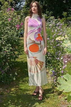 Promyse Printed Maxi Dress - Y2K Summer, 90s Grunge, Retro Style, Y2K Party & Club Outfits