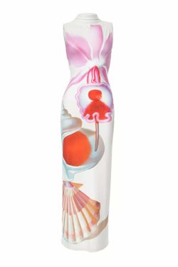 Promyse Printed Maxi Dress - Y2K Summer, 90s Grunge, Retro Style, Y2K Party & Club Outfits