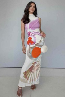 Promyse Printed Maxi Dress - Y2K Summer, 90s Grunge, Retro Style, Y2K Party & Club Outfits