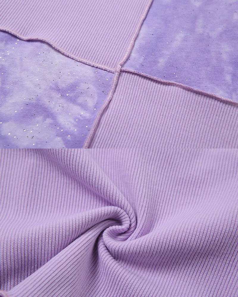 Purple Crop Top - Y2K Summer Grunge, 90s Retro, Pastel Goth, Y2K Party & Club Outfits
