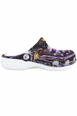 Purple Devil Skull Classic Clogs - Y2K Grunge, 90s Retro, Gothic Y2K, Summer Y2K Outfits