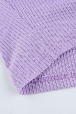 Purple Fur Crop Top - Y2K Summer, 90s Grunge, Retro Style, Y2K Party, Y2K Popstar,