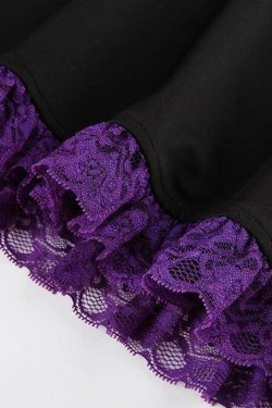 Purple Lace Mini Dress - Y2K Summer Outfit, 90s Fashion, Grunge, Retro Style, Y2K Party Look