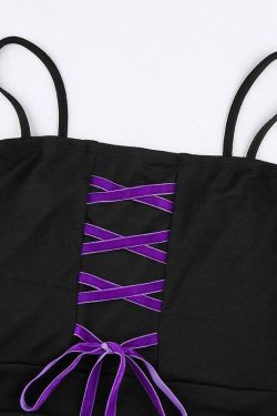 Purple Lace Mini Dress - Y2K Summer Outfit, 90s Fashion, Grunge, Retro Style, Y2K Party Look