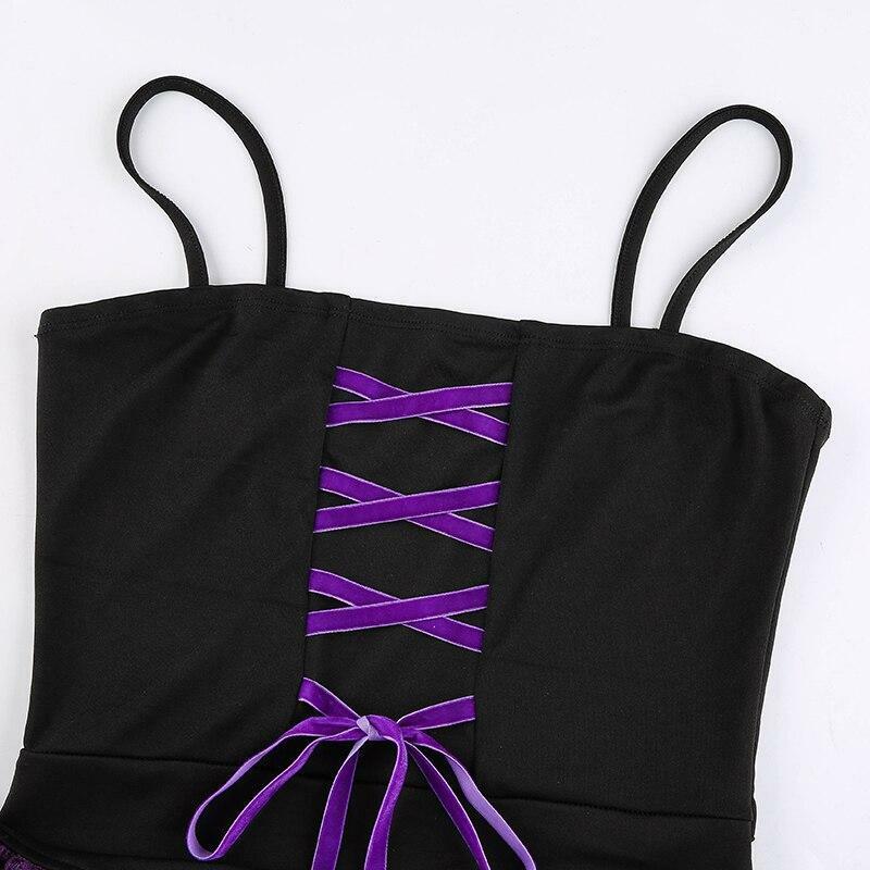 Purple Lace Mini Dress - Y2K Summer Outfit, 90s Fashion, Grunge, Retro Style, Y2K Party Look