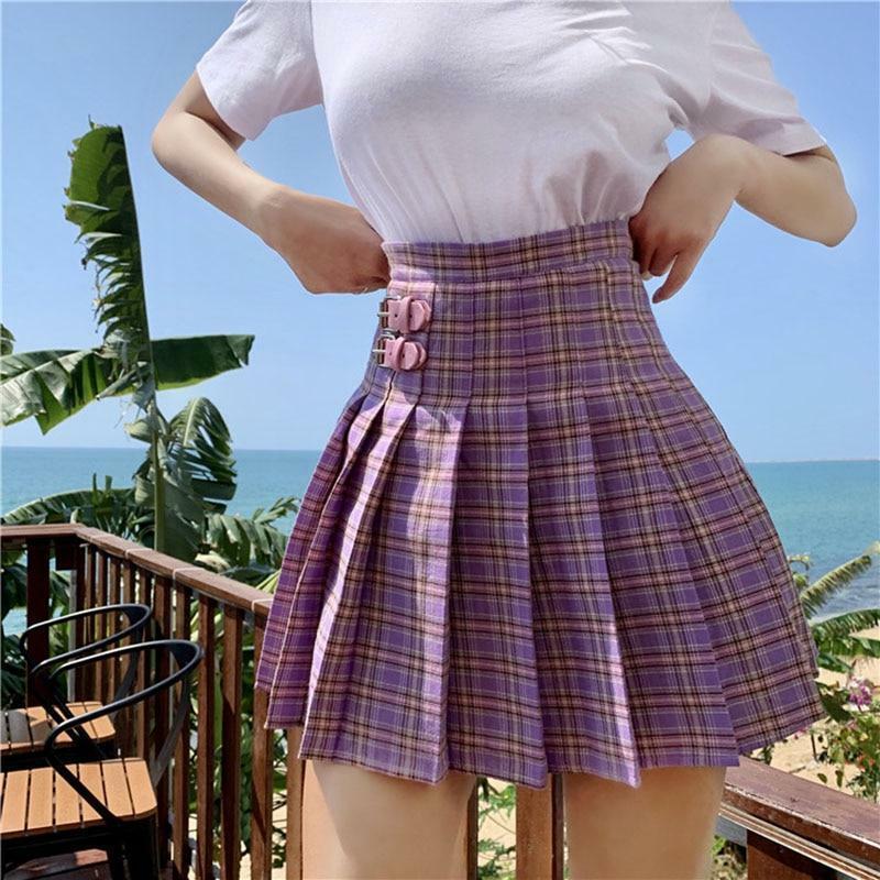 Purple Mini Skirt - Y2K Summer Outfit, 90s Grunge Fashion, Retro Style, Y2K Party Look