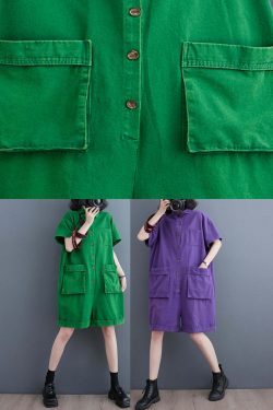 Purple Patchwork Denim Jumpsuit - Y2K Summer, 90s Grunge, Retro Style, Y2K Party Outfit