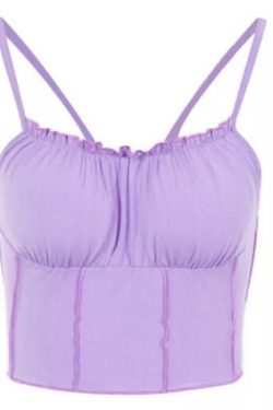 Purple Vest Crop Top - Y2K Summer Outfit, 90s Grunge Fashion, Retro Y2K Club & Party Style