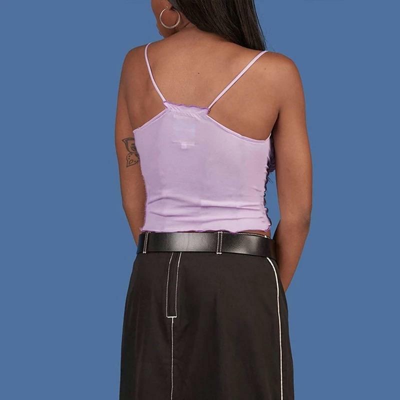 Purple Vest Crop Top - Y2K Summer Outfit, 90s Grunge Fashion, Retro Y2K Club & Party Style