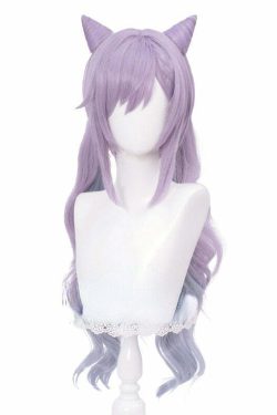 Purple Wig for Y2K Fashion: Genshin Impact Keqing Cosplay - Perfect for 90s and Grunge Outfits