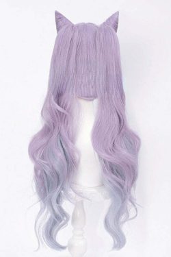 Purple Wig for Y2K Fashion: Genshin Impact Keqing Cosplay - Perfect for 90s and Grunge Outfits