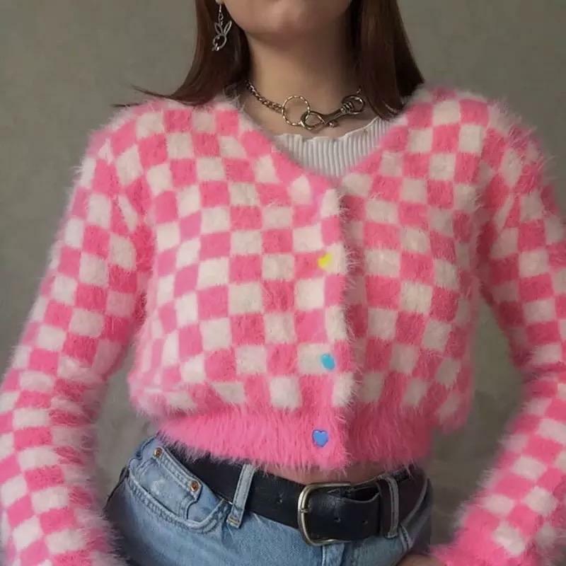 Pystella Cropped Cardigan - Y2K Summer Grunge, 90s Retro, Pastel Goth, Y2K Party & Club