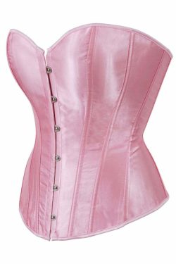 Queen Pink Gothic Y2K Overbust Corset - Retro 90s Grunge Summer Party Outfit