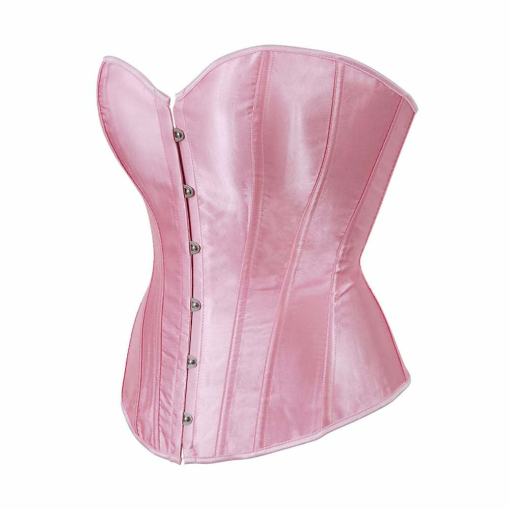 Queen Pink Gothic Y2K Overbust Corset - Retro 90s Grunge Summer Party Outfit