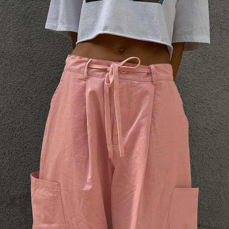 Rae Loose Cargo Pants - Y2K Summer Grunge, 90s Retro Style, Y2K Club & Party Outfits