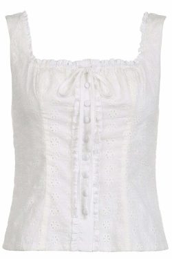 Raelle Buttoned Cami Top - Y2K Summer Grunge, 90s Fashion, Retro Style, Y2K Party Outfits
