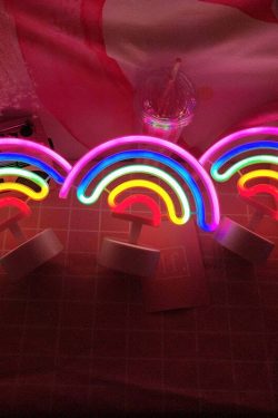 Rainbow Neon Night Lamp - Y2K Summer, 90s Grunge, Retro 70s, Pastel Goth, Y2K Party Out
