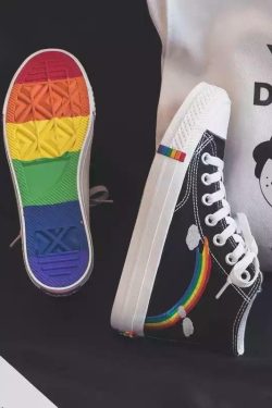 Rainbow Soles Sneakers ?? - Y2K Summer, 90s Grunge, Retro Style, Y2K Party & Club Outfits