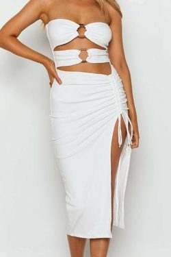 Raizy Midi Dress - Y2K Summer Grunge Outfit, 90s Fashion, Retro Style, Pastel Goth Vibes