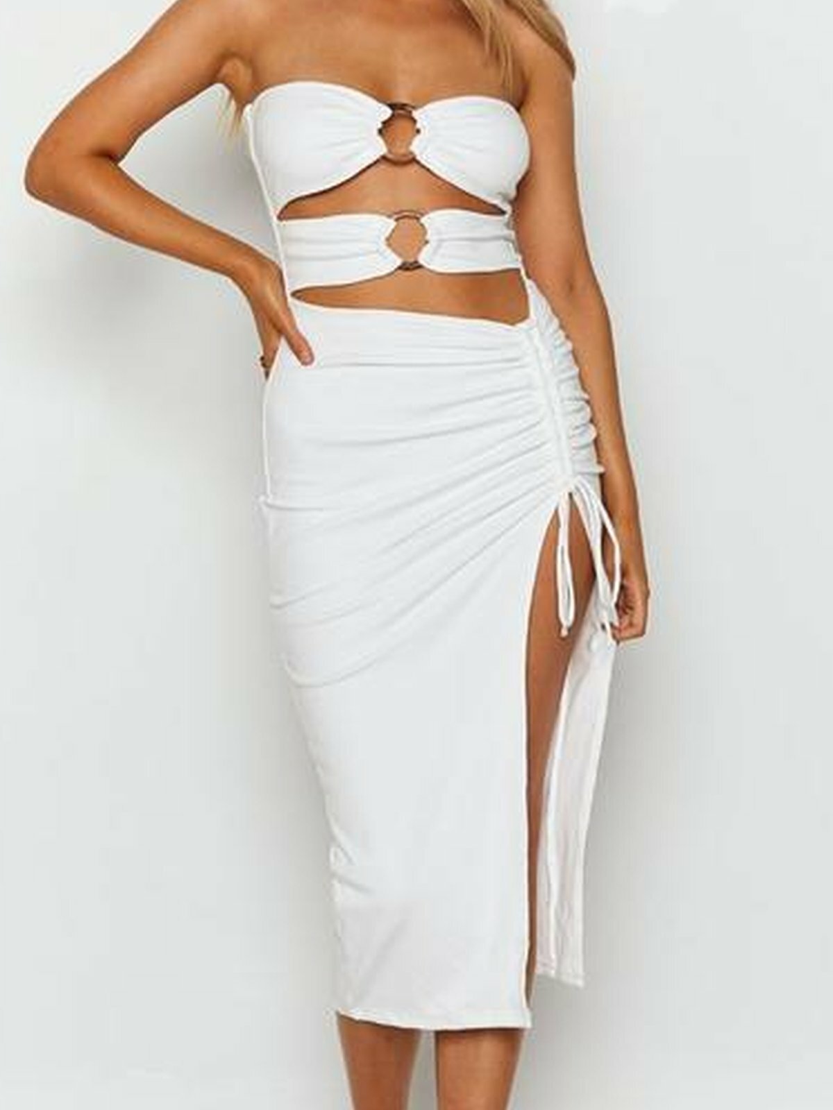 Raizy Midi Dress - Y2K Summer Grunge Outfit, 90s Fashion, Retro Style, Pastel Goth Vibes
