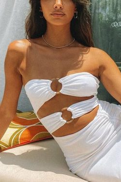 Raizy Midi Dress - Y2K Summer Grunge Outfit, 90s Fashion, Retro Style, Pastel Goth Vibes