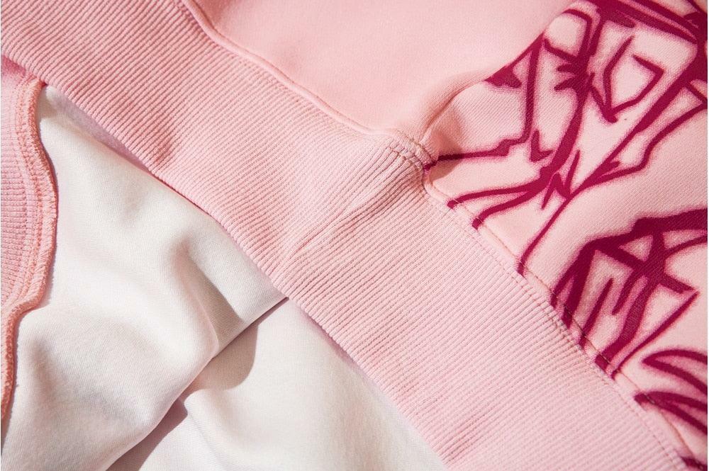 Rakugaki Hoodie - Y2K Summer Grunge, 90s Retro, Pastel Goth, Y2K Club & Party Outfits