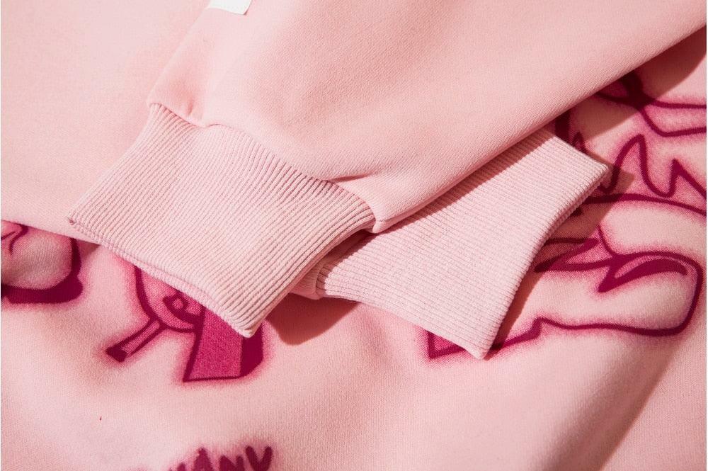 Rakugaki Hoodie - Y2K Summer Grunge, 90s Retro, Pastel Goth, Y2K Club & Party Outfits