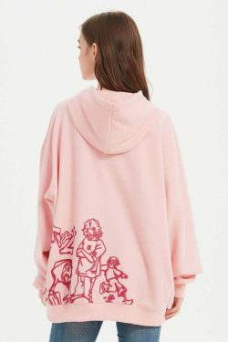 Rakugaki Hoodie - Y2K Summer Grunge, 90s Retro, Pastel Goth, Y2K Club & Party Outfits