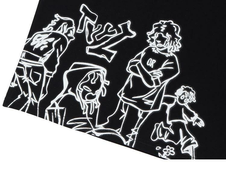 Rakugaki Tee - Y2K Summer Grunge & 90s Retro Fashion, Baby Tees, Y2K Club & Party Outfits