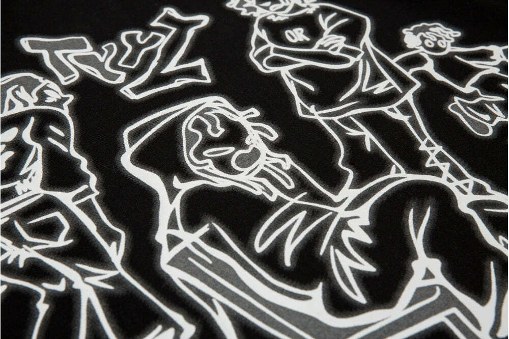 Rakugaki Tee - Y2K Summer Grunge & 90s Retro Fashion, Baby Tees, Y2K Club & Party Outfits