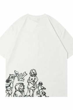 Rakugaki Tee - Y2K Summer Grunge & 90s Retro Fashion, Baby Tees, Y2K Club & Party Outfits