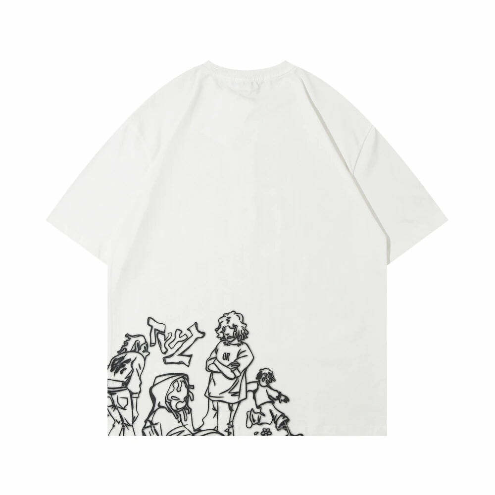 Rakugaki Tee - Y2K Summer Grunge & 90s Retro Fashion, Baby Tees, Y2K Club & Party Outfits