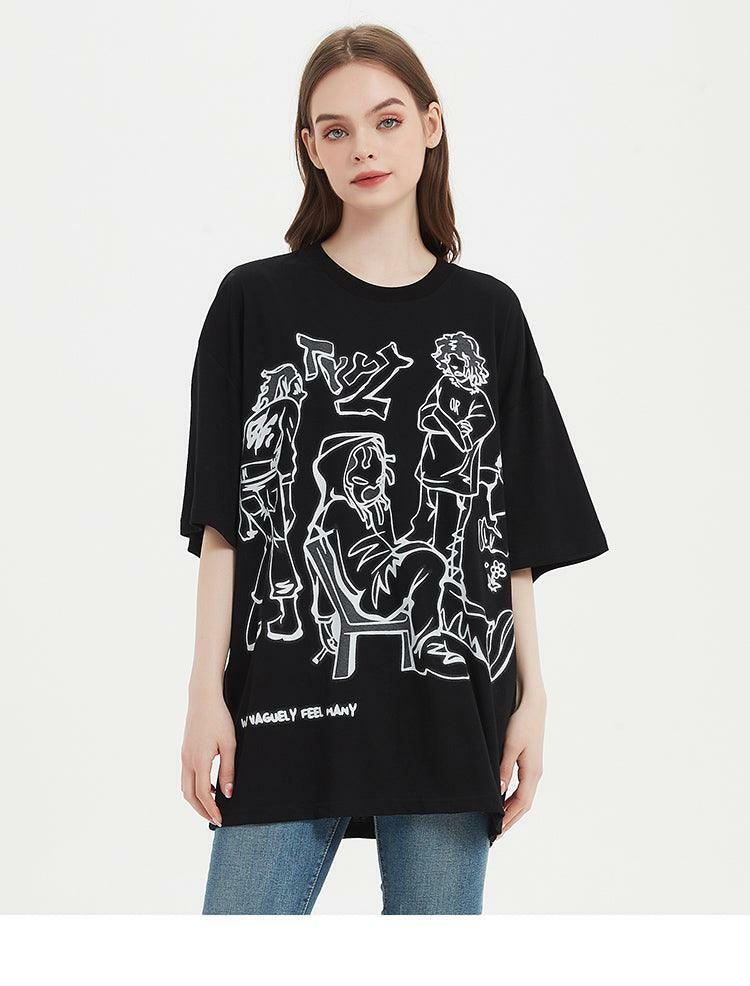 Rakugaki Tee - Y2K Summer Grunge & 90s Retro Fashion, Baby Tees, Y2K Club & Party Outfits