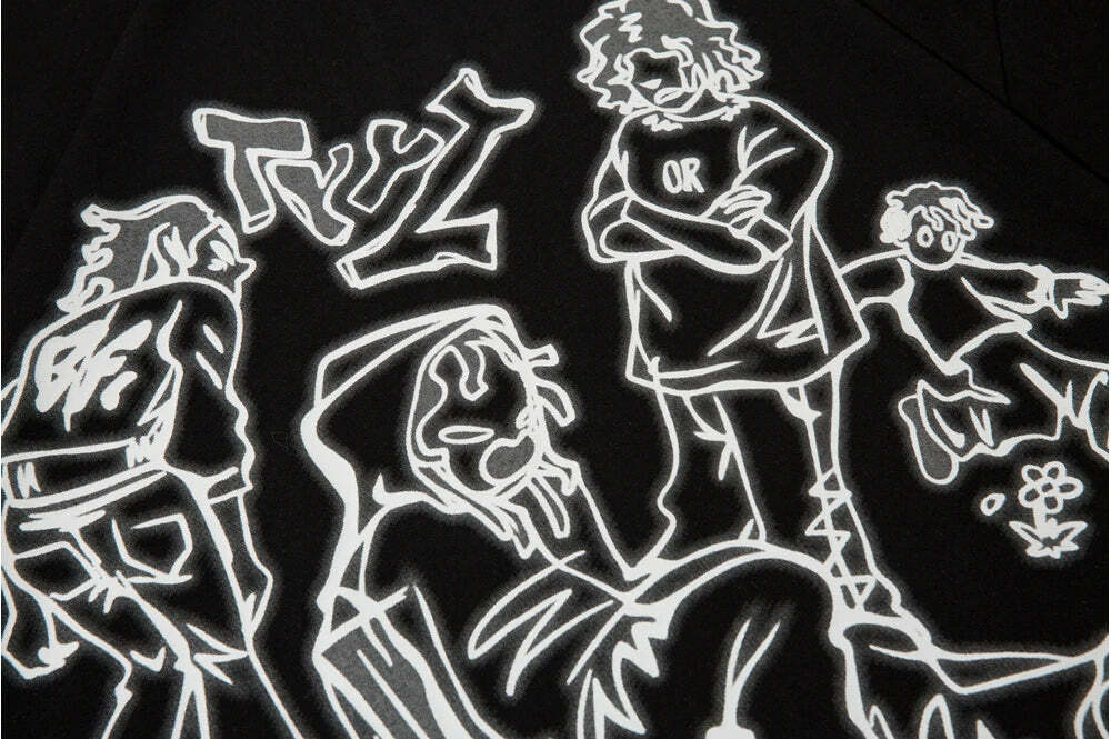 Rakugaki Tee - Y2K Summer Grunge & 90s Retro Fashion, Baby Tees, Y2K Club & Party Outfits