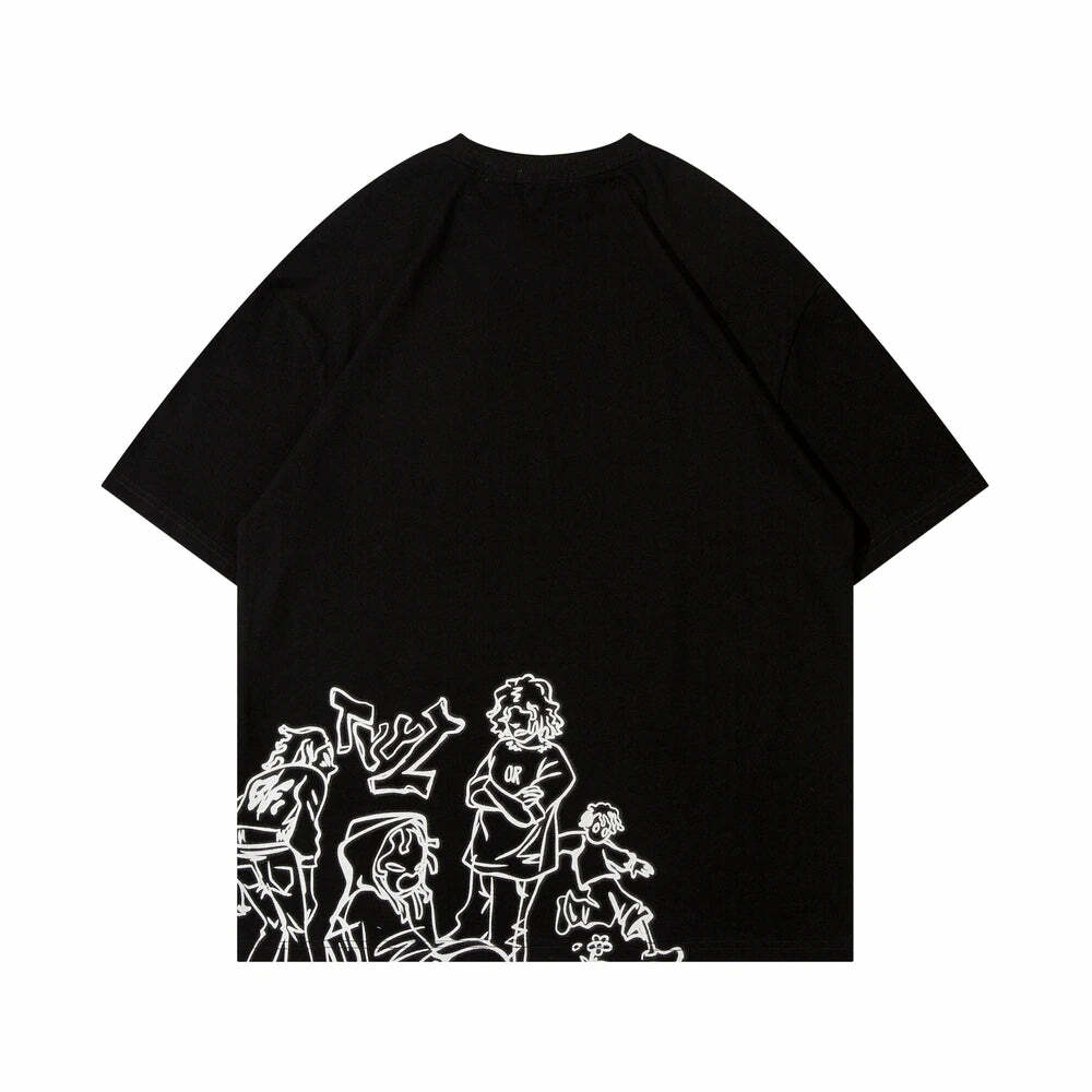 Rakugaki Tee - Y2K Summer Grunge & 90s Retro Fashion, Baby Tees, Y2K Club & Party Outfits
