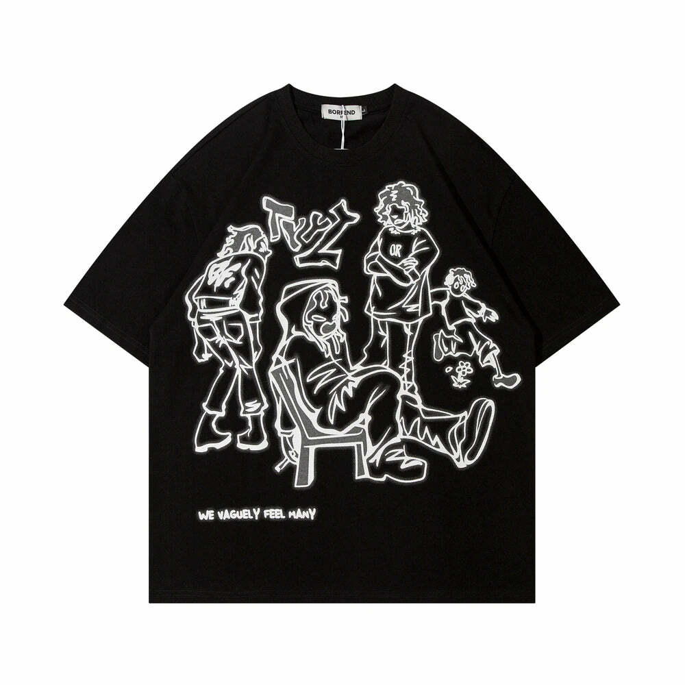 Rakugaki Tee - Y2K Summer Grunge & 90s Retro Fashion, Baby Tees, Y2K Club & Party Outfits