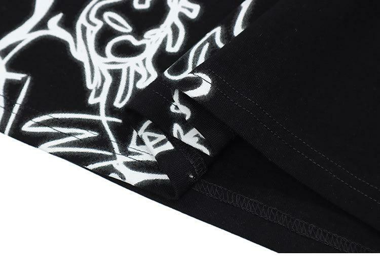 Rakugaki Tee - Y2K Summer Grunge & 90s Retro Fashion, Baby Tees, Y2K Club & Party Outfits