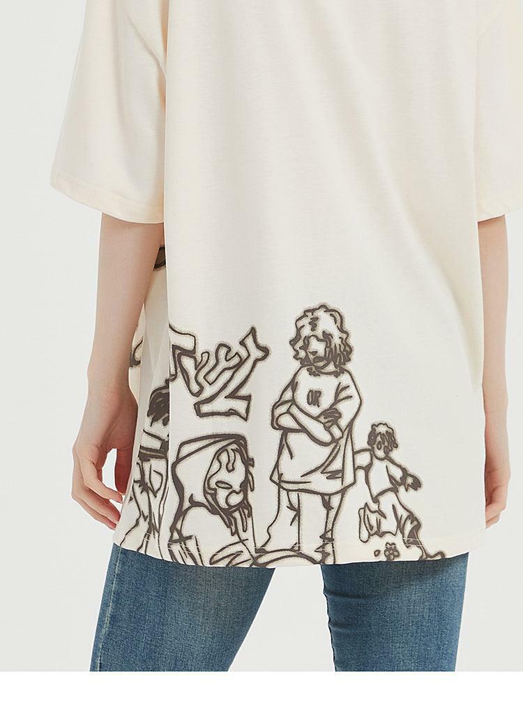 Rakugaki Tee - Y2K Summer Grunge Outfit, 90s Retro Style, Baby Tees, Y2K Popstar Fashion
