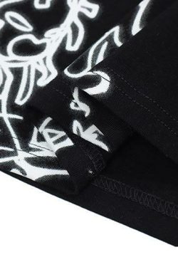 Rakugaki Tee - Y2K Summer Grunge Outfit, 90s Retro Style, Baby Tees, Y2K Popstar Fashion