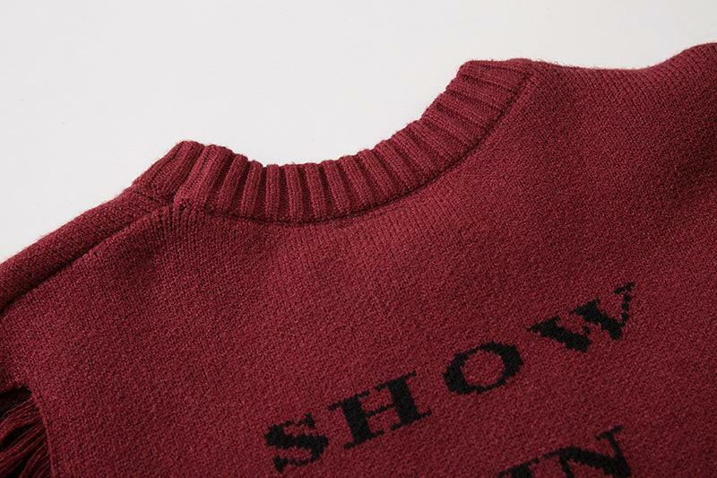 Reaper's Ripped Knit Sweater - Y2K Grunge, 90s Fashion, Retro Style, Gothic Y2K Outfits