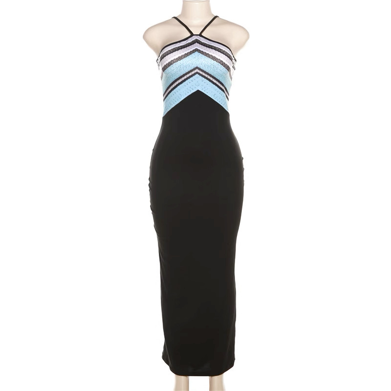 Rebeka Halter Maxi Dress - Y2K Summer, 90s Fashion, Grunge, Retro, Pastel Goth, Y2K