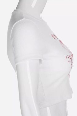 Red Dragon Crop Top - Y2K Summer, 90s Grunge, Retro Style, Y2K Party & Club Outfits