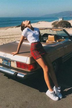 Red Plaid Mini Skirt - Y2K Grunge, 90s Fashion, Retro Summer Outfit, Gothic Y2K Style