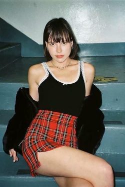 Red Plaid Mini Skirt - Y2K Grunge, 90s Fashion, Retro Summer Outfit, Gothic Y2K Style