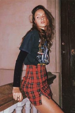 Red Plaid Mini Skirt - Y2K Grunge, 90s Fashion, Retro Summer Outfit, Gothic Y2K Style