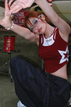 Red Y2K Top - Retro 90s Grunge, Summer Party, Club Outfits, Popstar Style, Baby Tees
